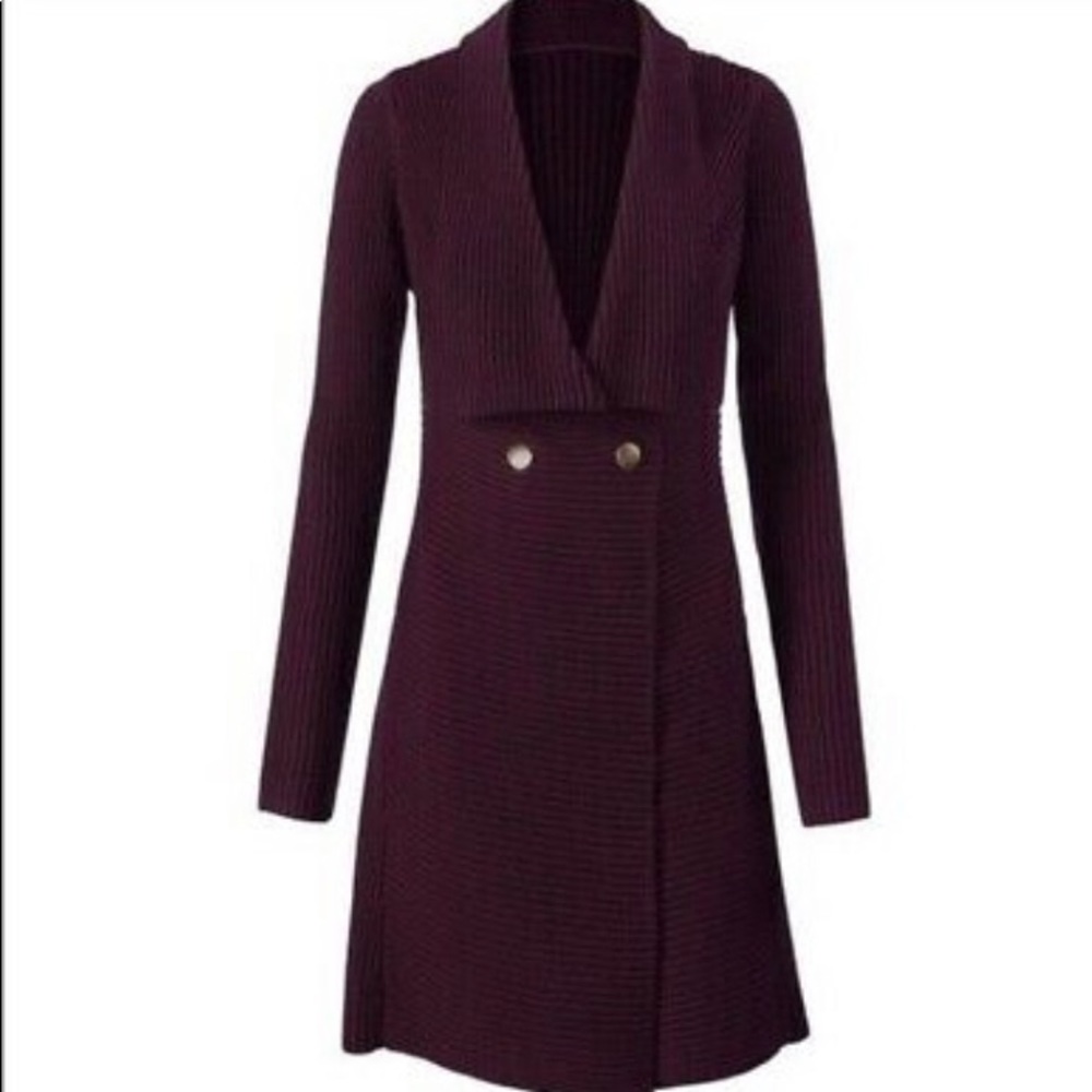 Mulberry Wine beautiful CABI Regal Cardigan size L
